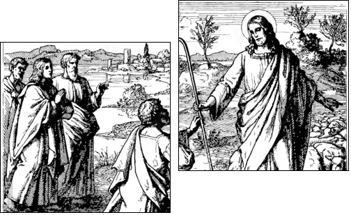 Good Shepherd - Two-piece canvas, Diptych