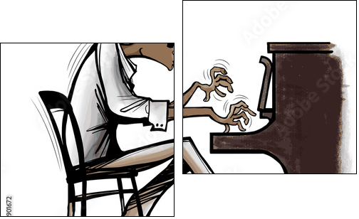 piano-Jazz - Two-piece canvas, Diptych