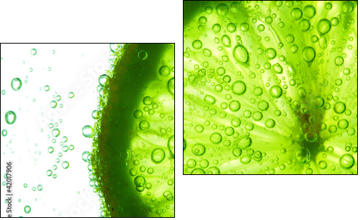 lime slice in water - Two-piece canvas, Diptych