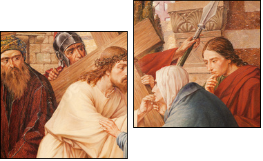 Gent - Jesus and Mary on the cross way -  st. Peter s church - Two-piece canvas, Diptych
