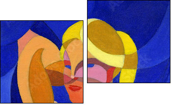 Light waves - Two-piece canvas, Diptych