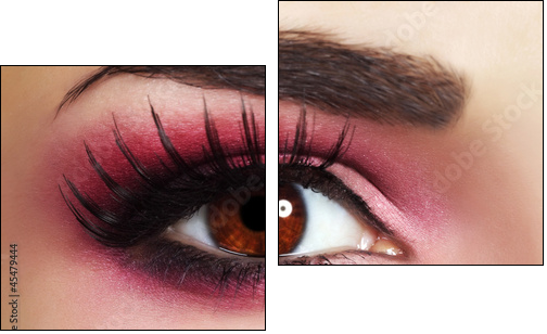 Red Eye Makeup - Two-piece canvas, Diptych