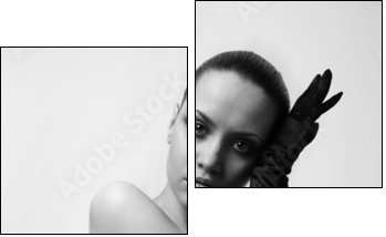 Nude elegant girl. - Two-piece canvas, Diptych