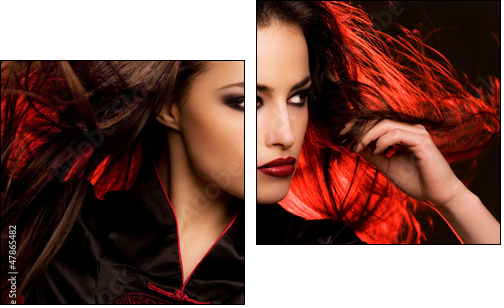 wild beauty - Two-piece canvas, Diptych