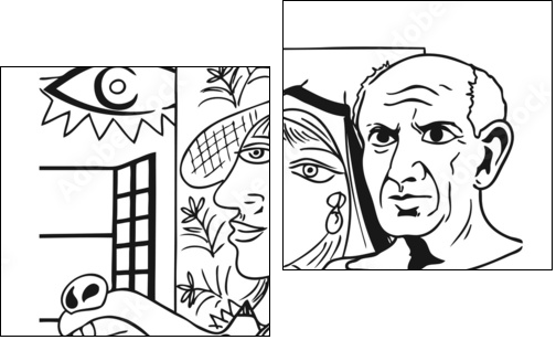 ピカソ - Two-piece canvas, Diptych
