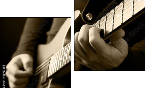 guitarist hands - Two-piece canvas, Diptych