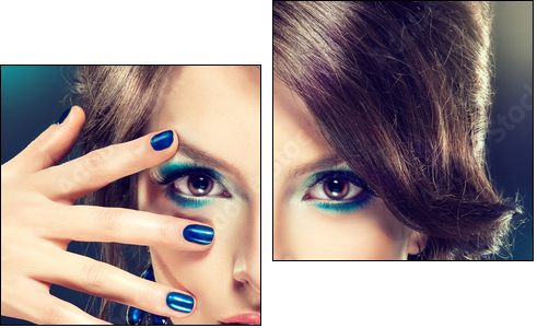 Fashion  Girl Portrait - Two-piece canvas, Diptych