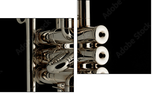 Part of trumpet - Two-piece canvas, Diptych