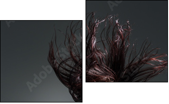 Woman dancing in studio - Two-piece canvas, Diptych