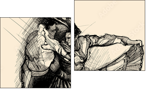latino dance - Two-piece canvas, Diptych