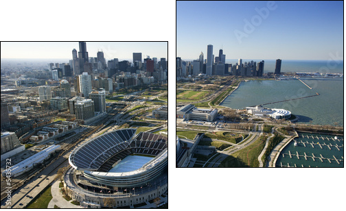 Chicago, Illinois. - Two-piece canvas, Diptych