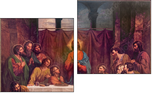 Vienna - Fresco of  Last suppe in Altlerchenfelder church - Two-piece canvas, Diptych