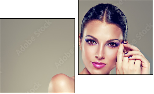 Portrait of a stylish girl - Two-piece canvas, Diptych