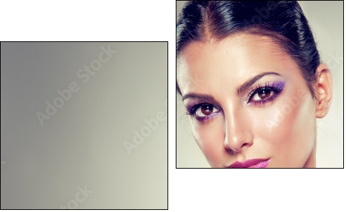 Portrait of a stylish girl - Two-piece canvas, Diptych