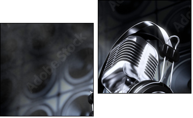 Microphone and headphones - Two-piece canvas, Diptych
