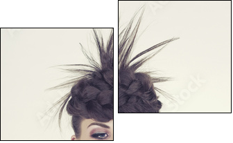 Beautiful woman - Two-piece canvas, Diptych