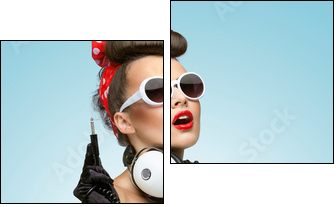 Pin-up party. - Two-piece canvas, Diptych