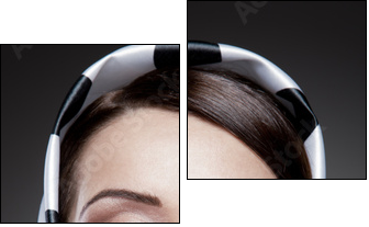 gorgeous caucasian brunette - Two-piece canvas, Diptych