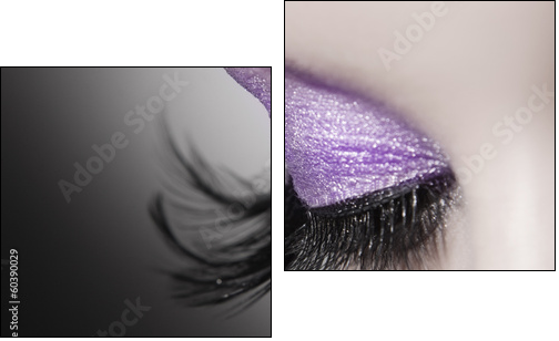 Beautiful woman eye close up - Two-piece canvas, Diptych