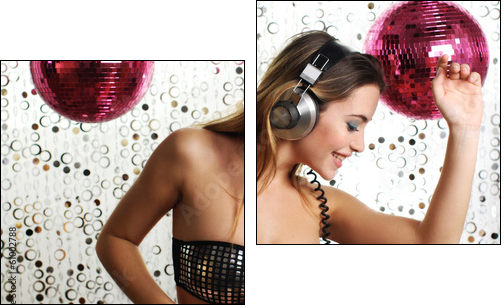 dancing sisters - Two-piece canvas, Diptych