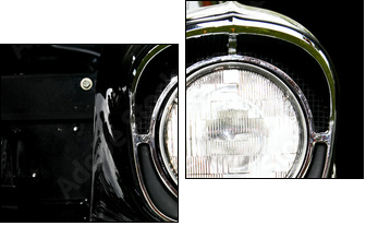 Vintage car. Close-up. - Two-piece canvas, Diptych