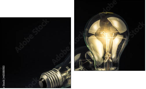 Light bulbs - Two-piece canvas, Diptych