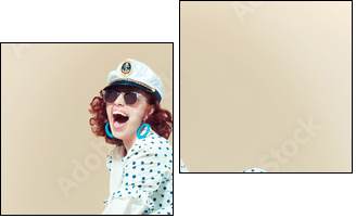 Pin-up girl. American style - Two-piece canvas, Diptych