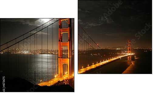 golden gate - Two-piece canvas, Diptych