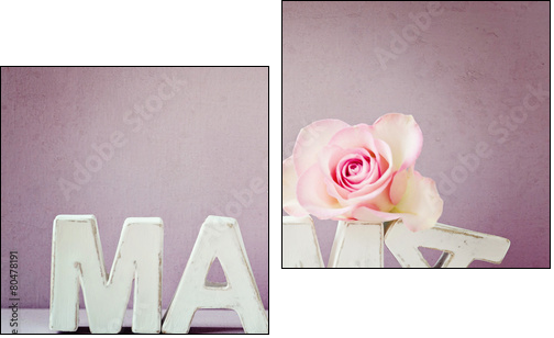 Blossom -love - Two-piece canvas, Diptych
