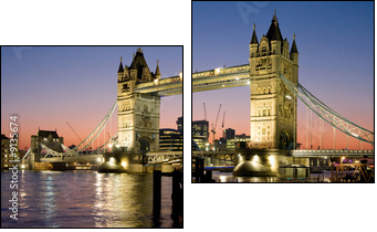 Tower Bridge Panorama - Two-piece canvas, Diptych