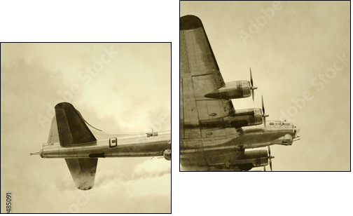 World War II era American bomber - Two-piece canvas, Diptych