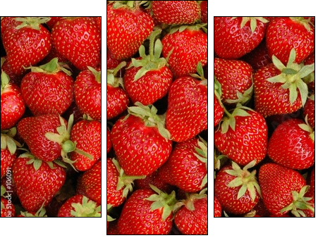 strawberries - Three-piece canvas, Triptych