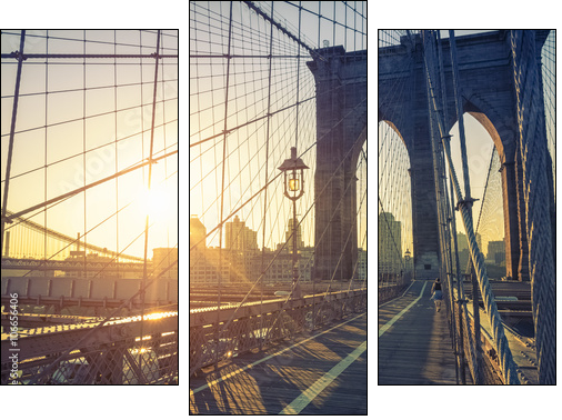Brooklyn Bridge New York - Three-piece canvas, Triptych