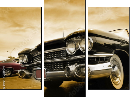 Classic Cars - Three-piece canvas, Triptych