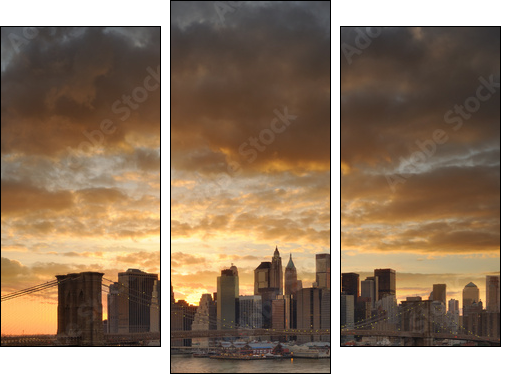 New York manhattan - Three-piece canvas, Triptych