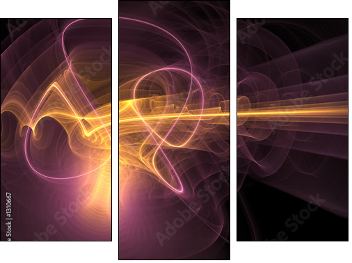 light explosion - Three-piece canvas, Triptych