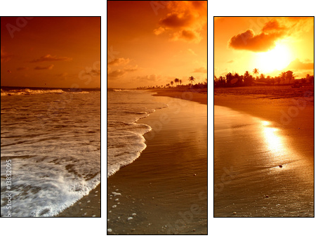 ocean sunrise - Three-piece canvas, Triptych