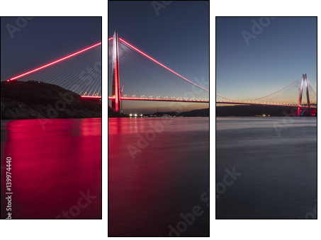 Yavuz Sultan Selim Bridge Istanbul, Turkey - Three-piece canvas, Triptych