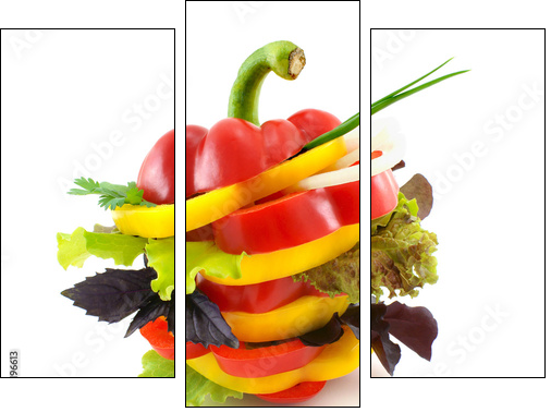 Vegetables sandwich. - Three-piece canvas, Triptych