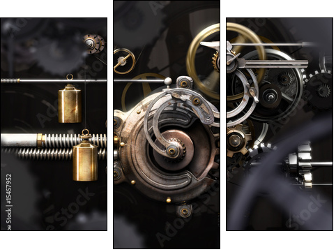 rouages carenage - Three-piece canvas, Triptych