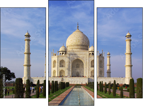 taj mahal in evening light - Three-piece canvas, Triptych