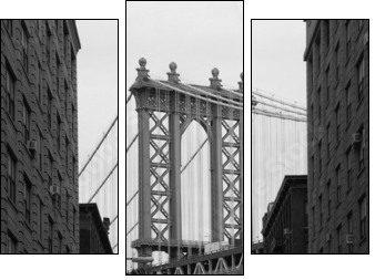 manhattan bridge - Three-piece canvas, Triptych