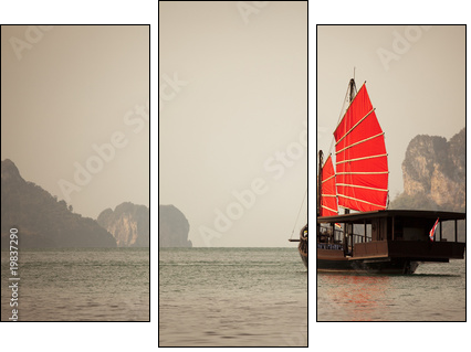 Jonque traditionnelle - Three-piece canvas, Triptych