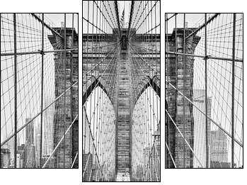 Brooklyn bridge of New York City - Three-piece canvas, Triptych