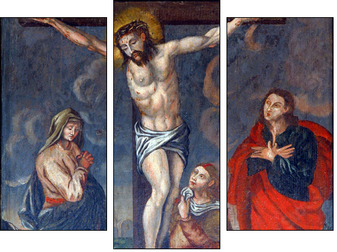 Crucifixion, Jesus on the cross - Three-piece canvas, Triptych