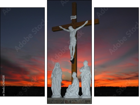 jesus on the cross - Three-piece canvas, Triptych