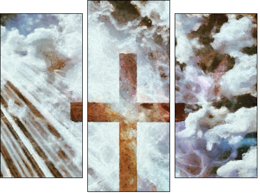 God - Three-piece canvas, Triptych