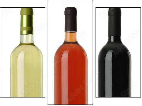 Wine bottles blank no labels - Three-piece canvas, Triptych