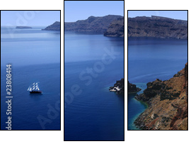 Santorini - Three-piece canvas, Triptych