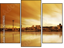seattle panorama - Three-piece canvas, Triptych
